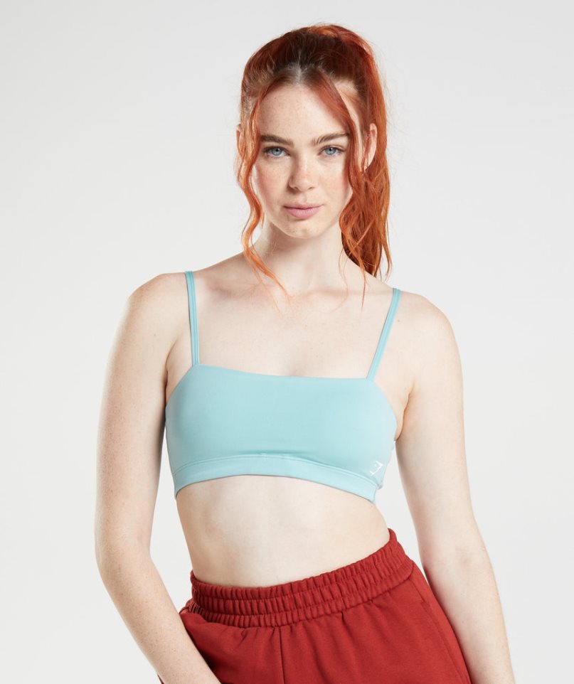 Staniki Sportowe Gymshark Bandeau Damskie Głęboka Niebieskie | PL 951ZVI